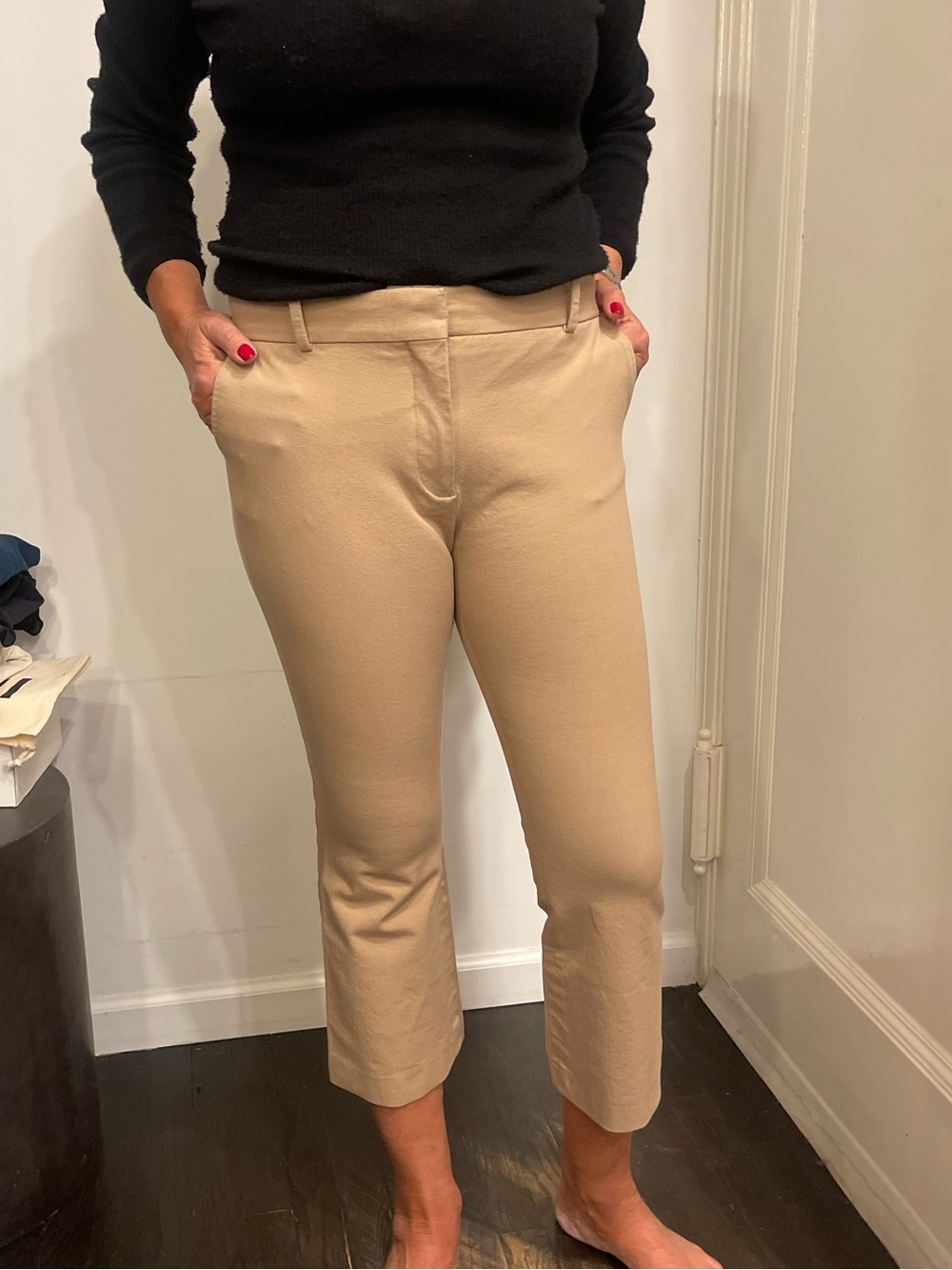 Frame Denim Tan Le crop Mini Boot Pant Capri